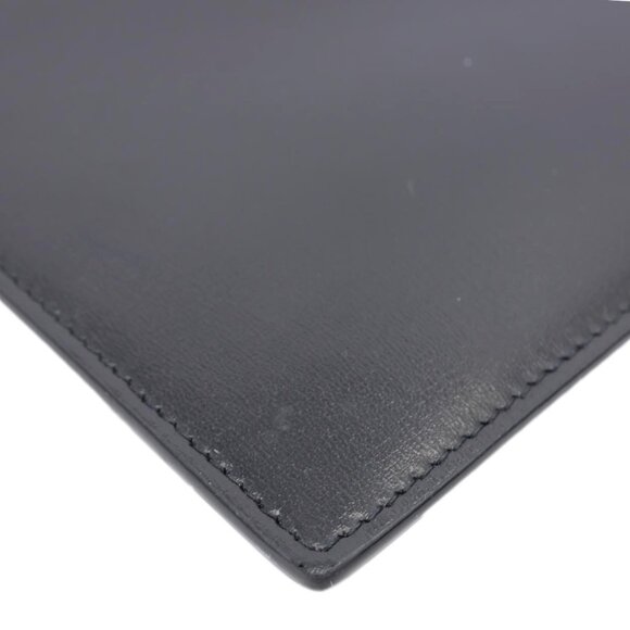 Yves Saint Laurent  Uptown Envelope Smooth Shiny Calfskin Leather Pouch Black - Picture 7 of 13